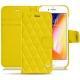 Lederschutzhülle Apple iPhone 8 - Jaune fluo - Couture
