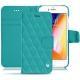 レザーケース Apple iPhone 8 - Bleu fluo - Couture