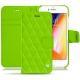 レザーケース Apple iPhone 8 - Vert fluo - Couture
