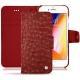 Apple iPhone 8 leather case - Autruche ciliegia
