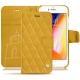 Lederschutzhülle Apple iPhone 8 - Jaune soulèu - Couture