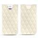 Pochette cuir Apple iPhone 8 - Blanc - Couture ( Bologna - White ) 