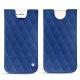 Apple iPhone 8 leather pouch - Bleu océan - Couture ( Nappa - Pantone 293C ) 