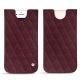 Custodia in pelle Apple iPhone 8 - Lie de vin - Couture ( Pantone 5115C ) 