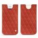 Apple iPhone 8 leather pouch - Arange clouquié - Couture