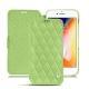 Apple iPhone 8 leather case - Vert olive - Couture ( Nappa - Pantone 578U ) 