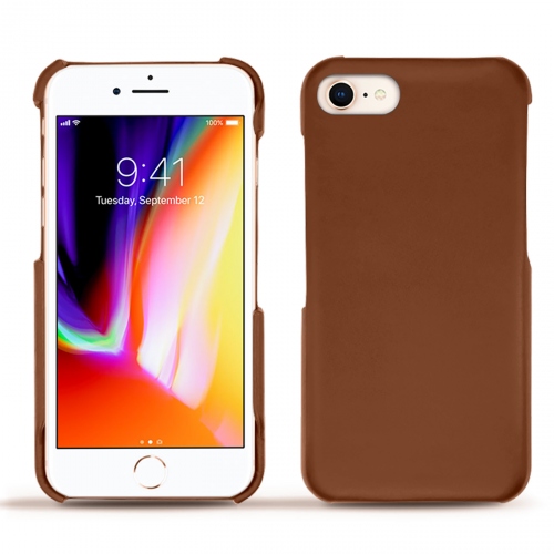 Capa em pele Apple iPhone 8Marron ( Nappa - Pantone #8B4720 ) 