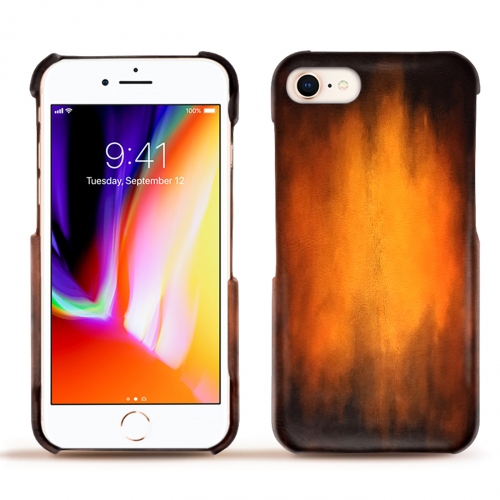 Lederschutzhülle Apple iPhone 8Fauve Patine