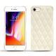 レザーケース Apple iPhone 8 - Blanc - Couture ( Bologna - White ) 