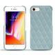 レザーケース Apple iPhone 8 - Bleu ciel - Couture ( Nappa - Pantone 277C ) 