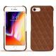 Coque cuir Apple iPhone 8 - Marron - Couture ( Nappa - Pantone 1615C ) 