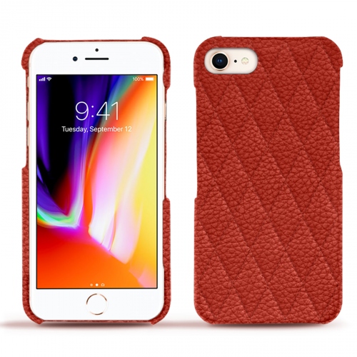 Lederschutzhülle Apple iPhone 8Papaye - Couture ( Pantone #b54317 ) 