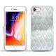 Coque cuir Apple iPhone 8 - Platinium - Couture