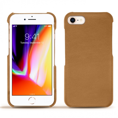 Lederschutzhülle Apple iPhone 8Castan esparciate ( Pantone #824F2A )