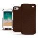 Apple iPhone 7 leather case - Châtaigne ( Pantone 476C ) 