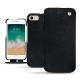 가죽 커버 Apple iPhone 7 - Dark vintage ( Roughtcut - Black#5256 ) 