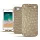 Capa em pele Apple iPhone 7 - Autruche desert