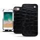 Lederschutzhülle Apple iPhone 7 - Crocodile nero