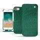 Housse cuir Apple iPhone 7 - Crocodile pino