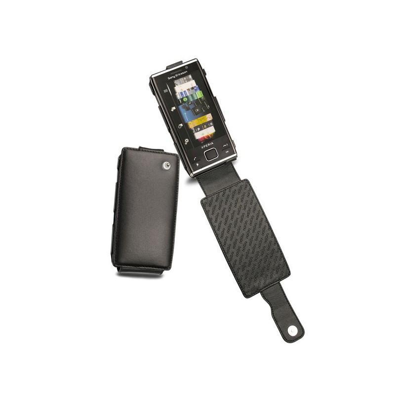 Housse cuir Sony Ericsson Xperia X2  - Noir ( Nappa - Black ) 
