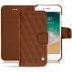 Funda de piel Apple iPhone 7 - Marron - Couture ( Nappa - Pantone 1615C ) 