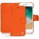 가죽 커버 Apple iPhone 7 - Orange fluo