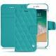 Apple iPhone 7 leather case - Bleu fluo - Couture