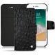 Apple iPhone 7 leather case - Autruche nero