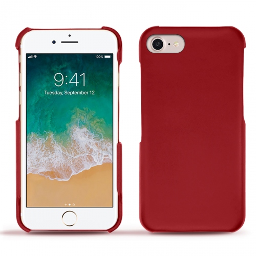 가죽 커버 Apple iPhone 7Rouge ( Nappa - Pantone #d50032 ) 