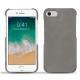 Coque cuir Apple iPhone 7 - Acier vintage ( Pantone 403C ) 