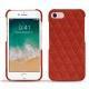 Apple iPhone 7 leather cover - Papaye - Couture ( Pantone 180C ) 