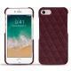 가죽 커버 Apple iPhone 7 - Lie de vin - Couture ( Pantone 5115C ) 