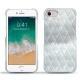 Coque cuir Apple iPhone 7 - Platinium - Couture