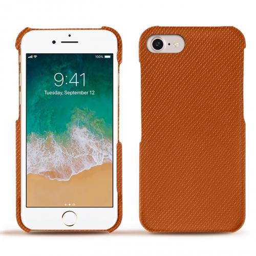 Lederschutzhülle Apple iPhone 7Orange vibrant ( Pantone #e36b39 ) 