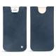 Apple iPhone 7 leather pouch - Jean vintage ( Roughtcut - Pantone 285U  ) 