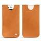 Apple iPhone 7 leather pouch - Mandarine vintage ( Pantone 165C ) 