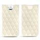Pochette cuir Apple iPhone 7 - Blanc - Couture ( Bologna - White ) 