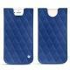 Capa em pele Apple iPhone 7 - Bleu océan - Couture ( Nappa - Pantone 293C ) 