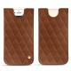 Apple iPhone 7 leather pouch - Marron - Couture ( Nappa - Pantone 1615C ) 