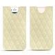 Pochette cuir Apple iPhone 7 - Ivoire - Couture ( Sleek P C12 - White ) 