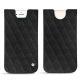 Apple iPhone 7 leather pouch - Ebène - Couture ( Sleek P C12 - Black ) 