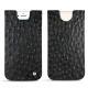Apple iPhone 7 leather pouch - Autruche nero