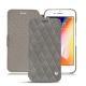 Funda de piel Apple iPhone 8 Plus - Acier vintage - Couture