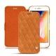 Apple iPhone 8 Plus leather case - Mandarine vintage - Couture