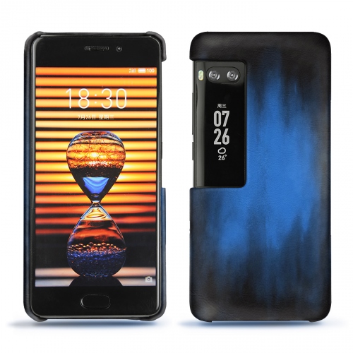 Custodia in pelle Meizu Pro 7Bleu Patine