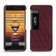 レザーケース Meizu Pro 7 - Lie de vin - Couture ( Pantone 5115C ) 