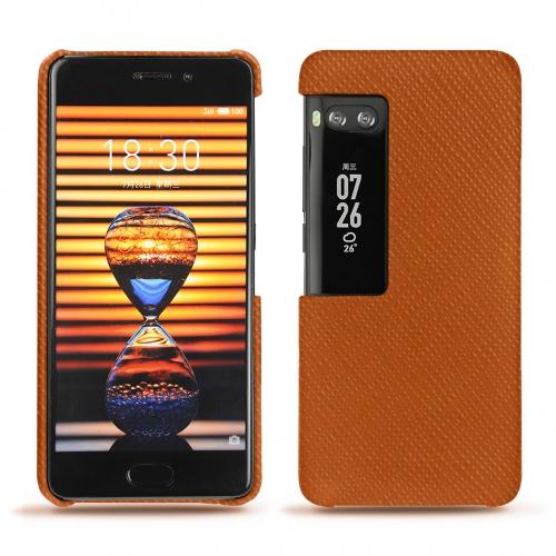 レザーケース Meizu Pro 7Orange vibrant ( Pantone #e36b39 ) 