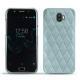 Funda de piel Wiko Wim - Bleu ciel - Couture ( Nappa - Pantone 277C ) 