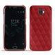 Coque cuir Wiko Wim - Rouge - Couture ( Nappa - Pantone 199C ) 