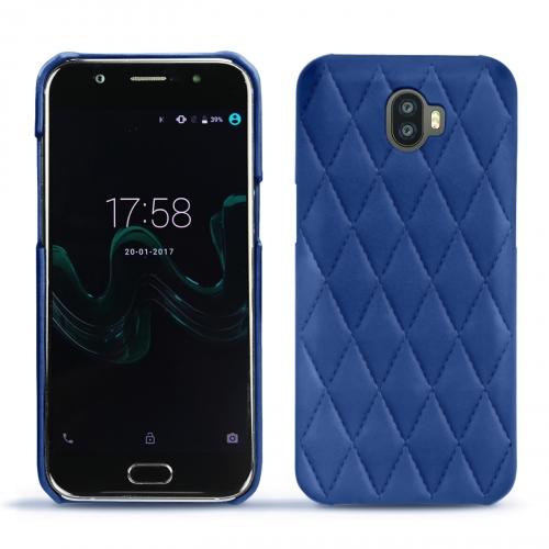 Capa em pele Wiko WimBleu océan - Couture ( Nappa - Pantone #15458a) 